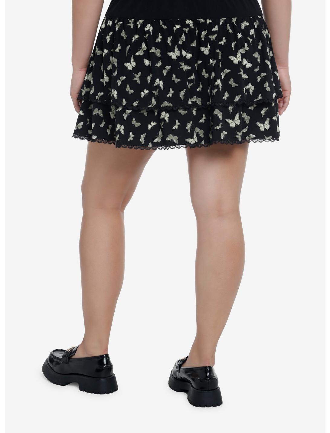 Butterfly Grommet Tiered Skirt Plus Size Product Image