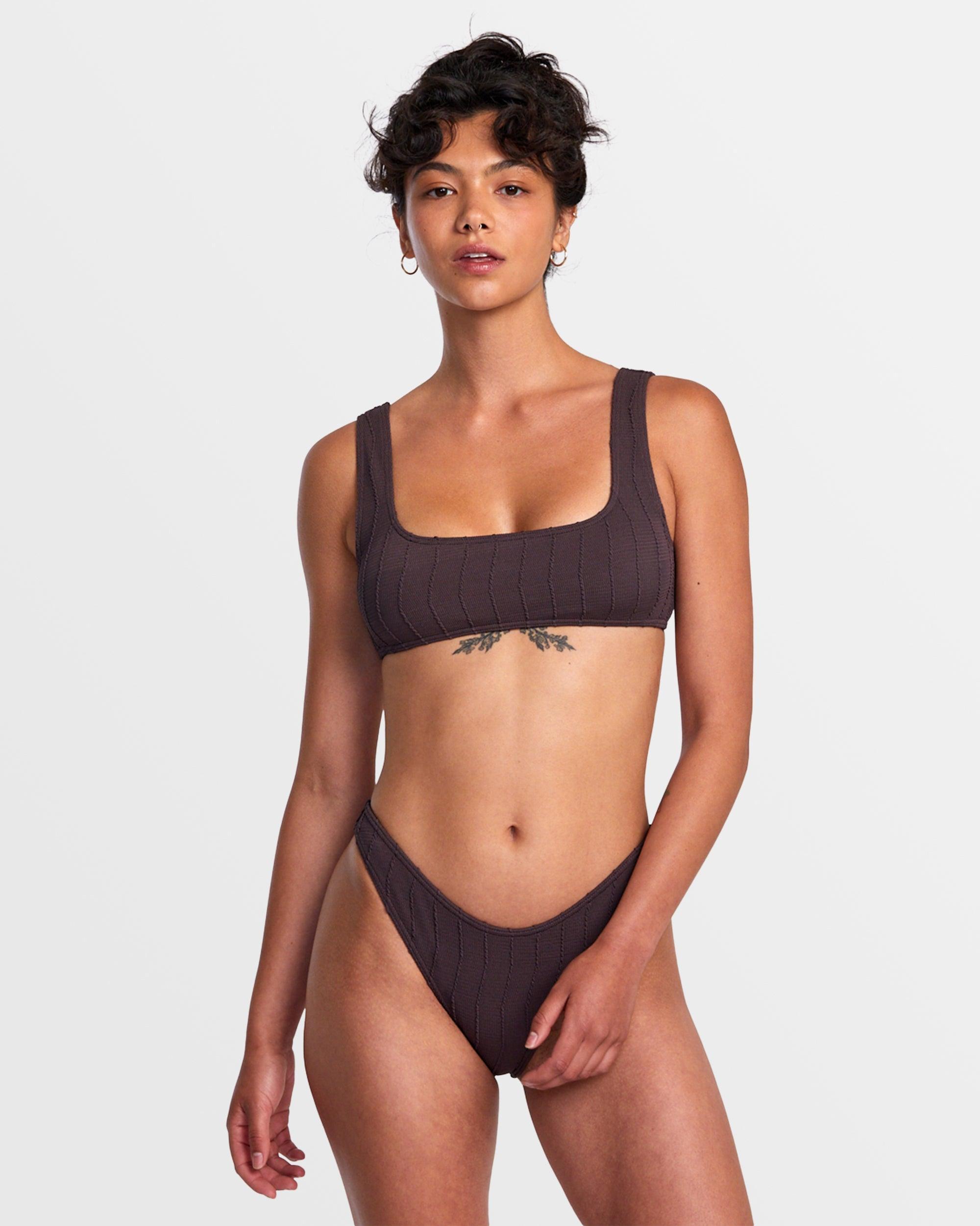 Chevy Grooves Laceback Bralette Bikini Top - New Plum Product Image