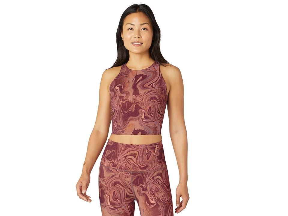 Beyond Yoga Refocus Cropped Tank (Serene Marble) Women's Clothing Product Image