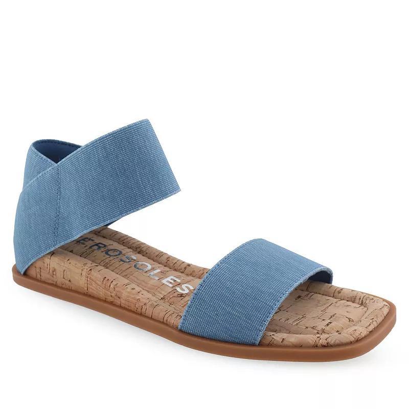 Aerosoles Bente Womens Wedge Sandals Blue Combo Product Image