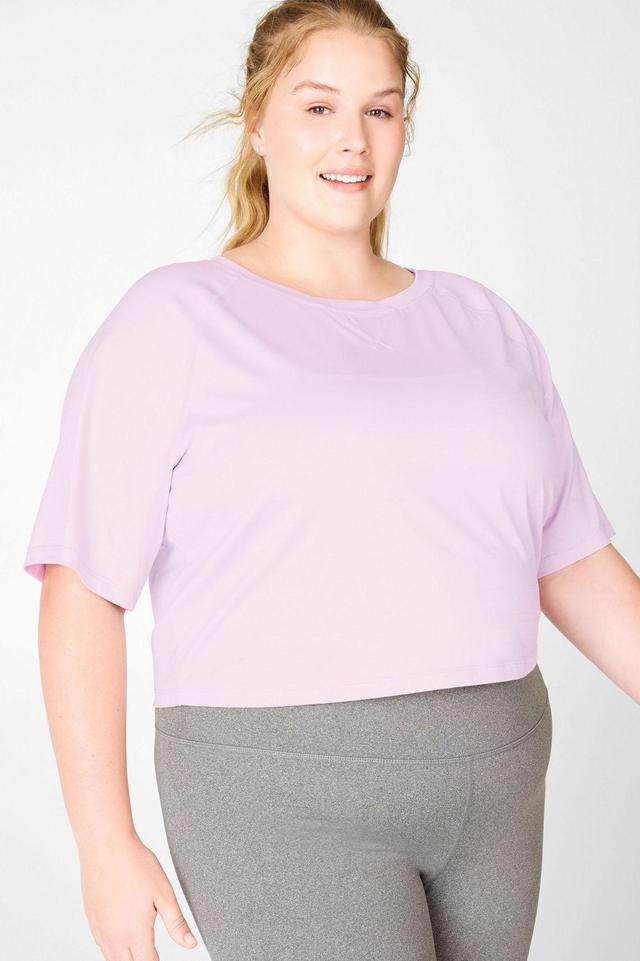 Fabletics Bea Crop Top Womens purple plus Size 4X Product Image