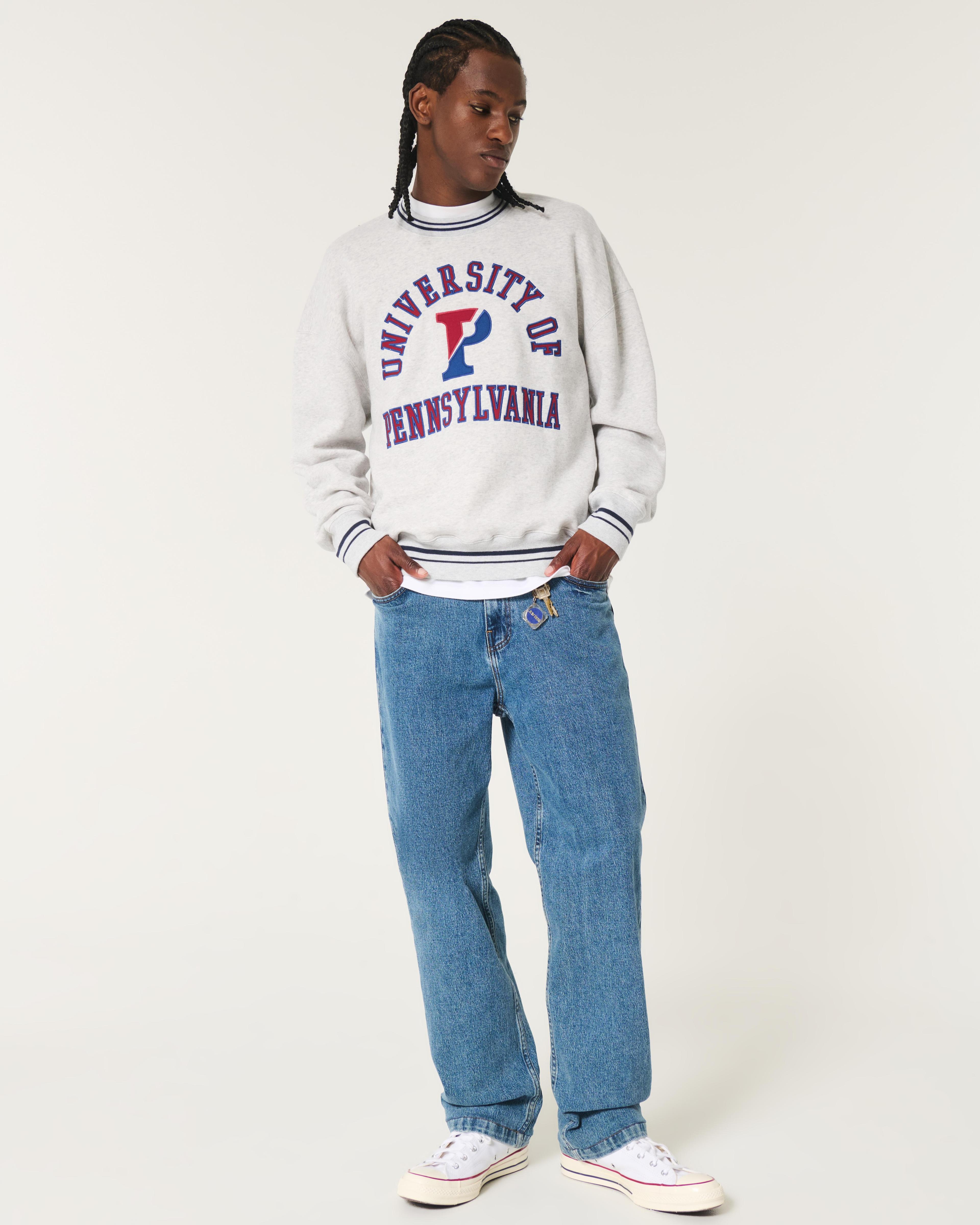 Boxy University of Pennsylvania Graphic Crew Sweatshirt Product Image