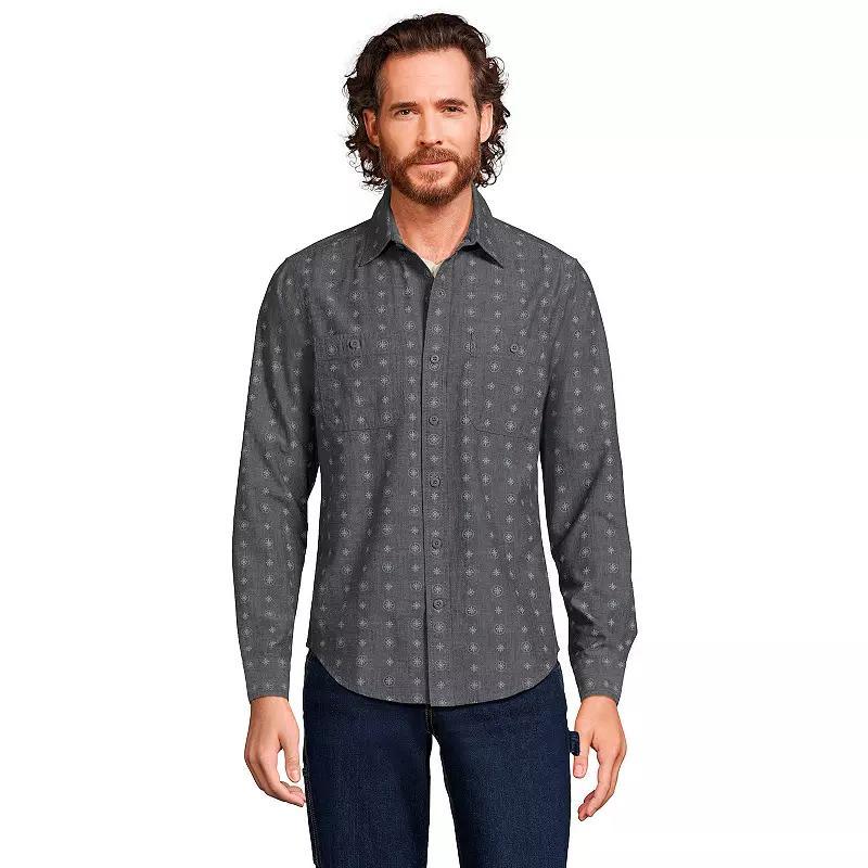 Mens Blake Shelton x Lands End Traditional Fit Lightweight Button-Down Work Shirt Product Image