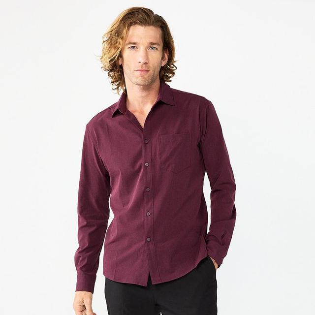 Mens Apt. 9 Standard Untucked-Fit Performance Button-Down Shirt Product Image