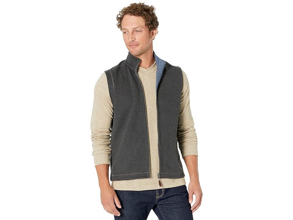 Johnston & Murphy Reversible Solid Vest (Charcoal/Blue) Men's Clothing Product Image