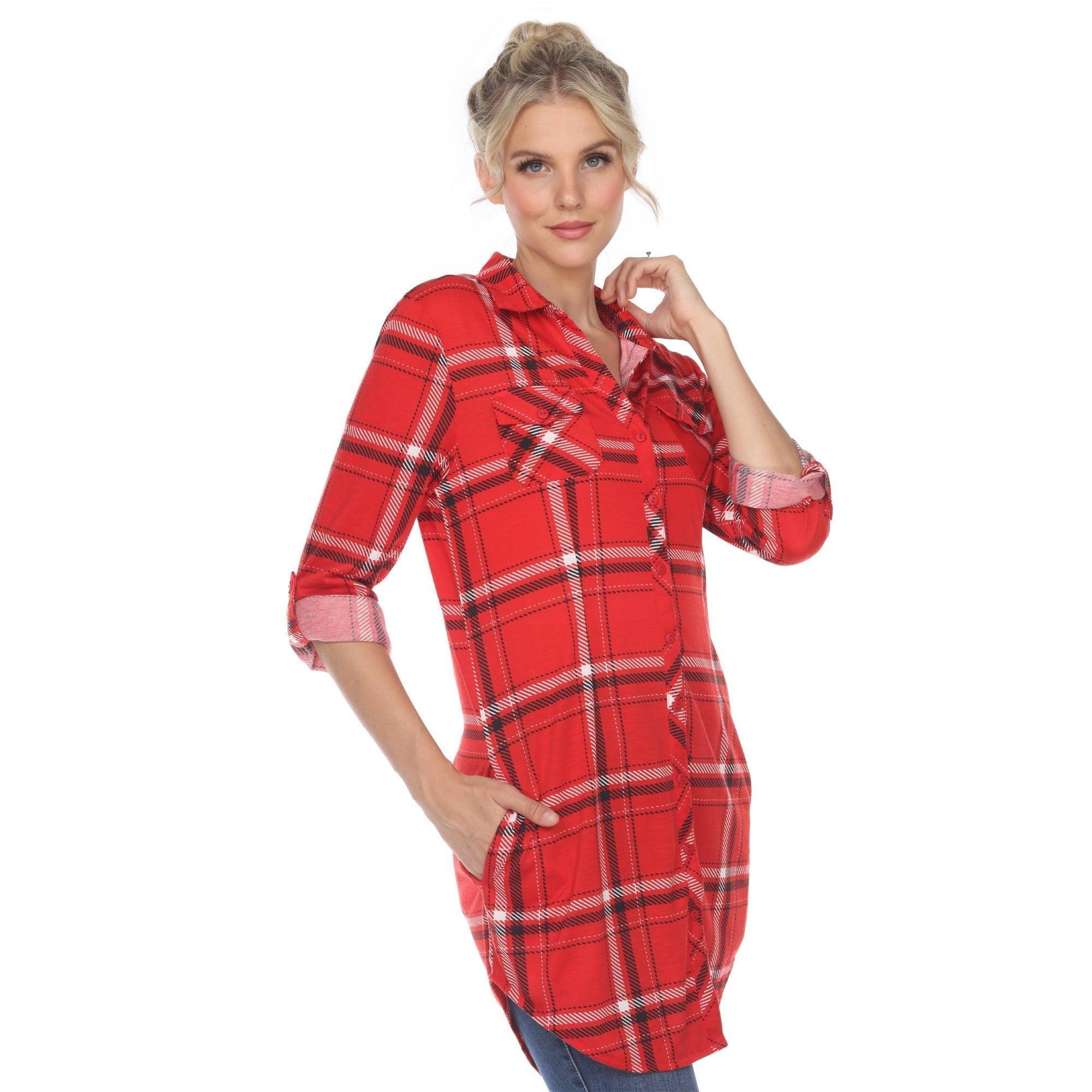 Plaid Tunic Shirt Product Image