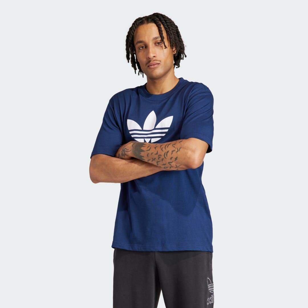 adidas Adicolor Trefoil Tee Blue Bird XL Mens Product Image