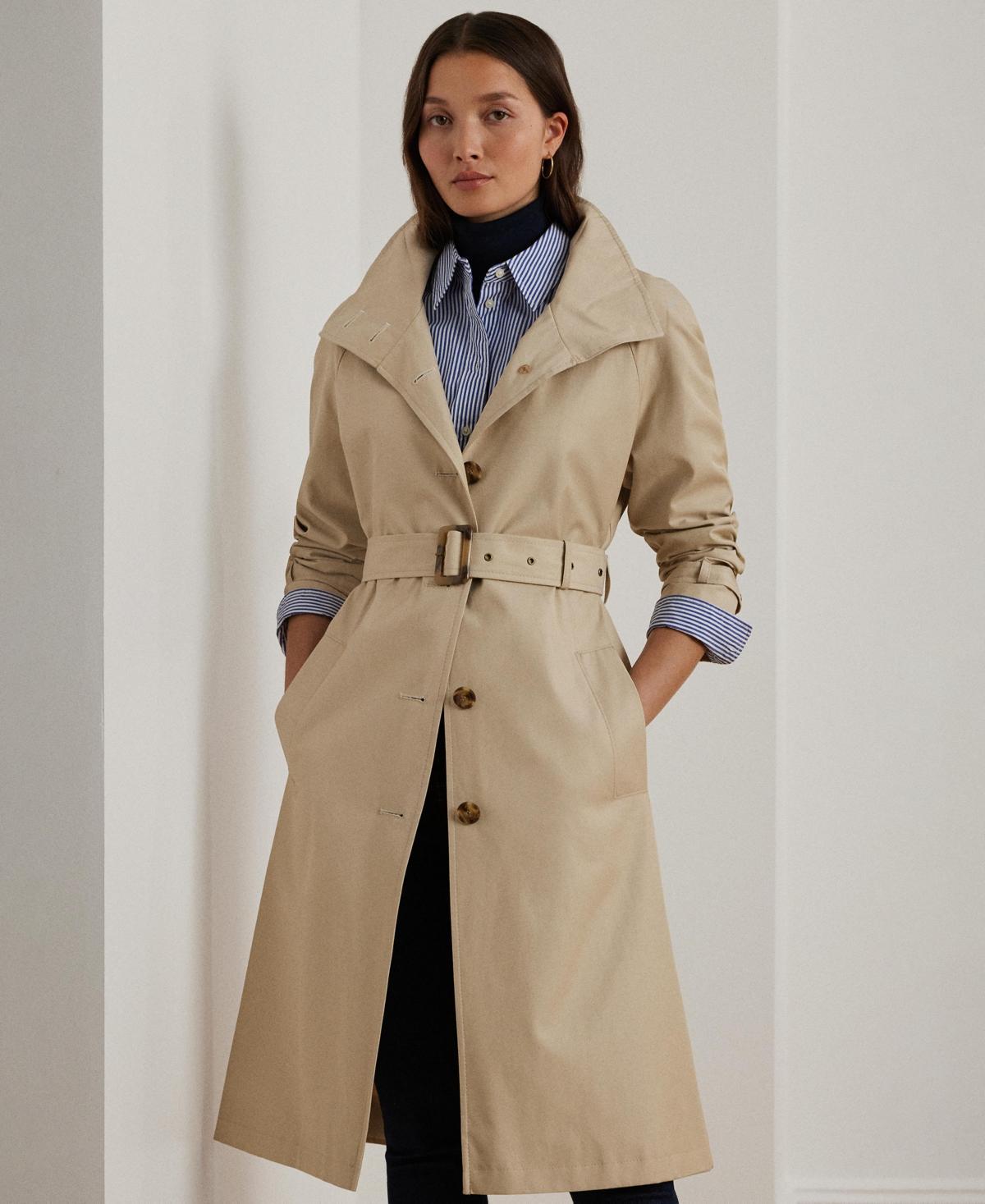 Lauren Ralph Lauren Womens Double-Breasted Belted Trench Coat Product Image