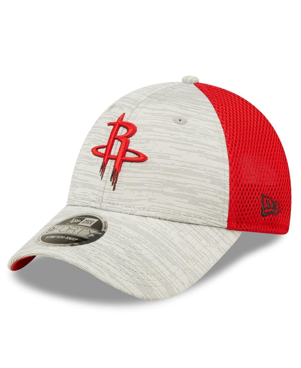 Mens New Era Gray Houston Rockets Active 9FORTY Snapback Hat - Gray Product Image