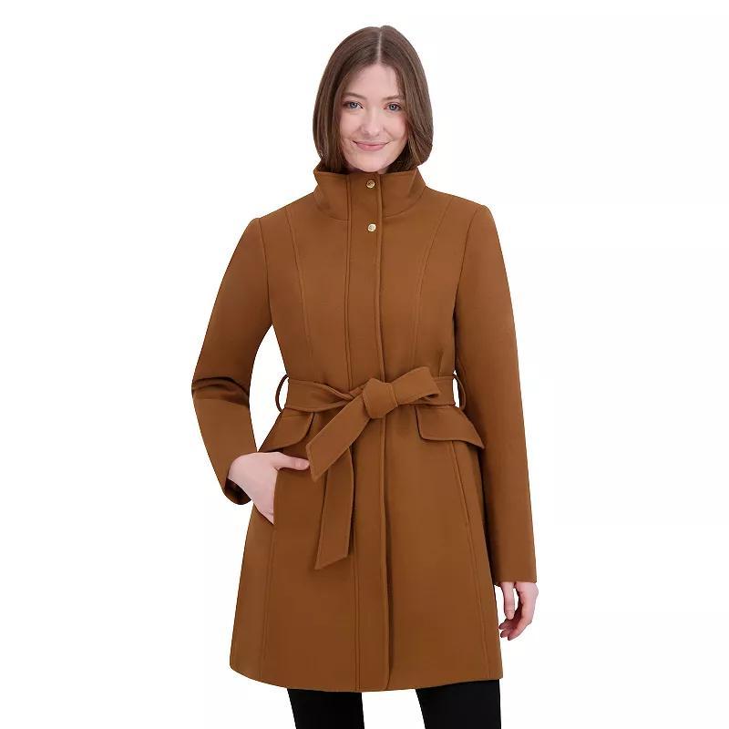 Womens Halitech Belted Faux Wool Coat Product Image