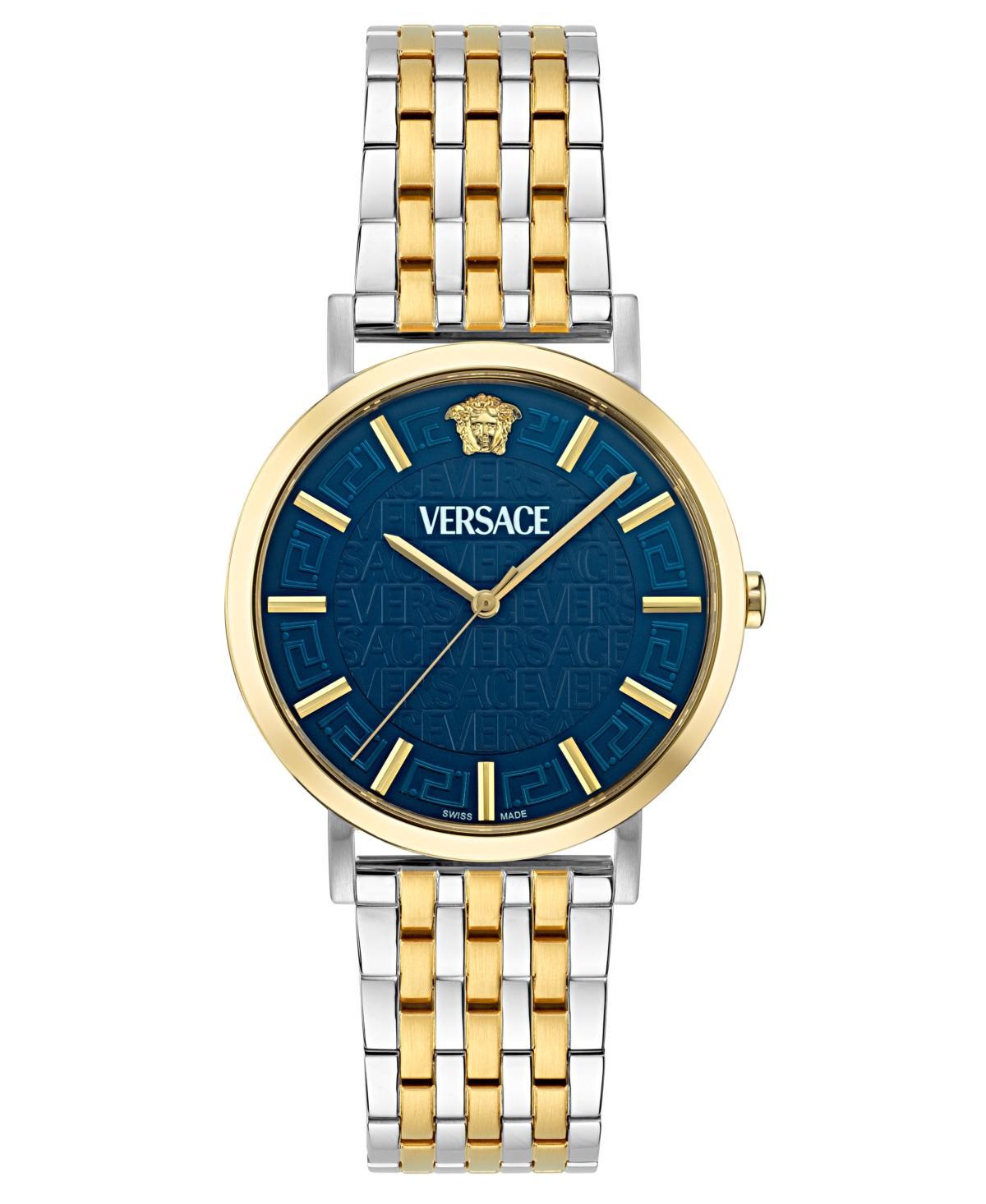 Men's Greca Slim Two-Tone Bracelet Watch, 40mm Product Image