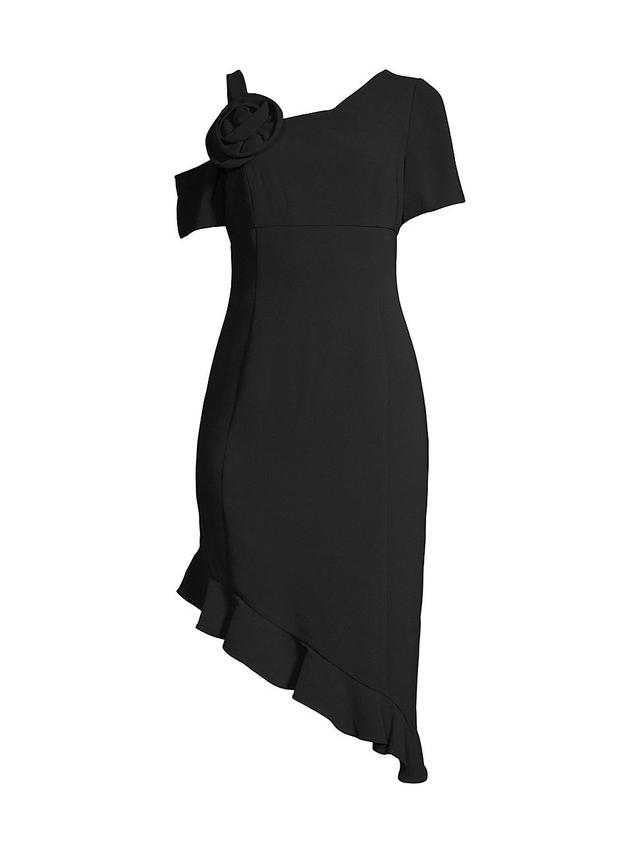 Shani Cold Shoulder Ruffle Crepe Dress Product Image