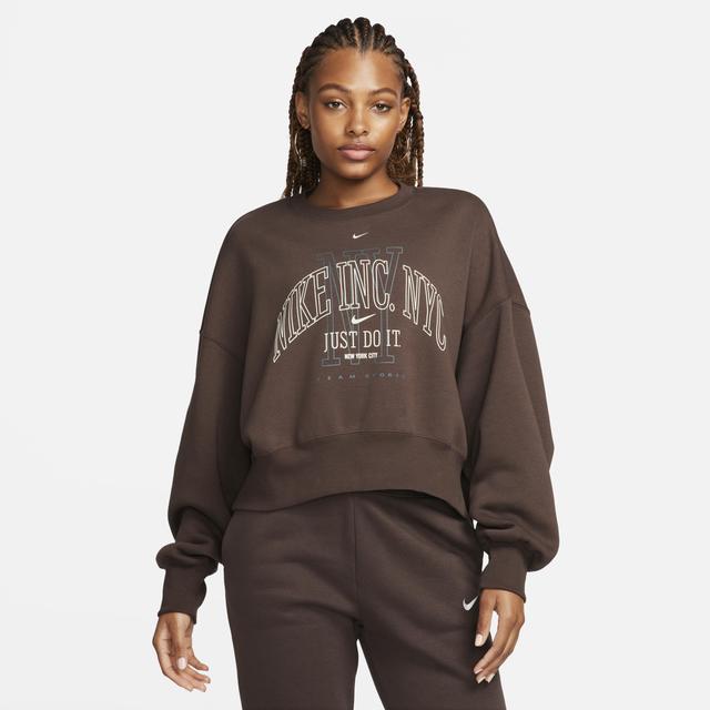 Women's Nike Sportswear Phoenix Fleece Over-Oversized Crew-Neck Graphic Sweatshirt Product Image