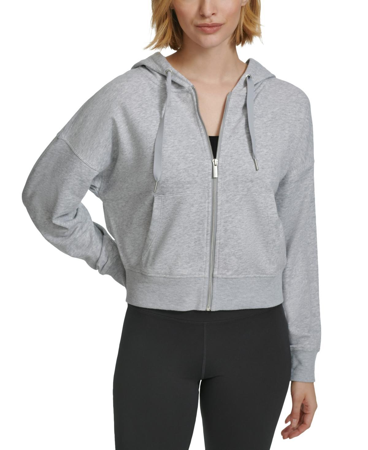 Calvin Klein Womens French Terry Long-Sleeve Zip-Up Hoodie Product Image