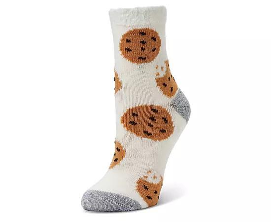 Fireside Womens Aloe Infused Big Cookie Crew Socks 1 Pair Product Image