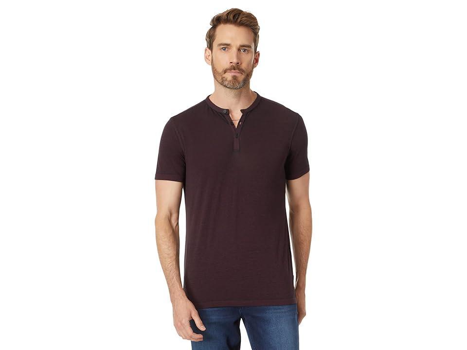 John Varvatos Duke Short Sleeve Henley K4463Z2 (Bordeaux) Men's T Shirt Product Image