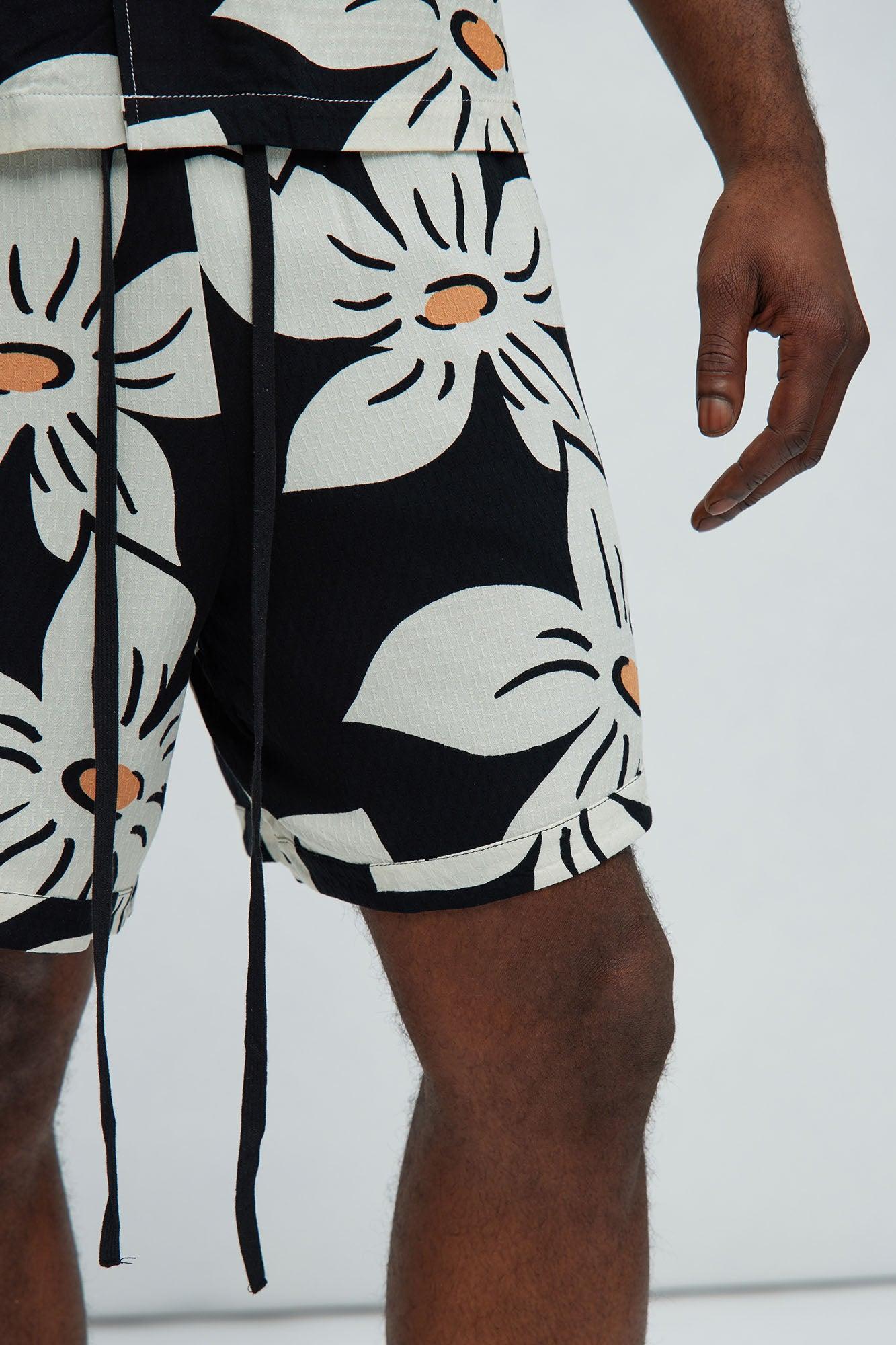 Malaysia Floral Warmup Shorts - Black/combo Product Image