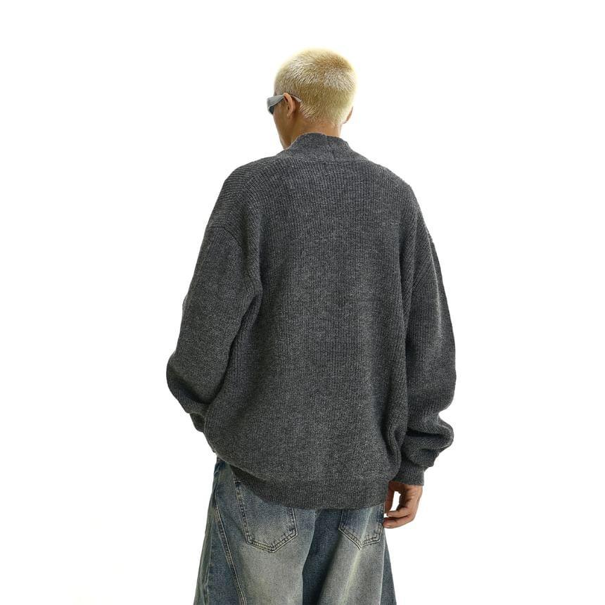 V-Neck Plain Wrap Cardigan Product Image