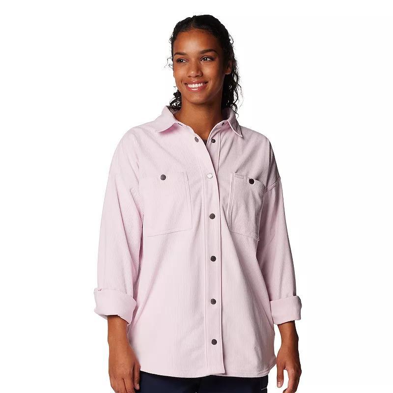 Womens Columbia Blue Point Creek Corduroy Shirt Jacket Product Image