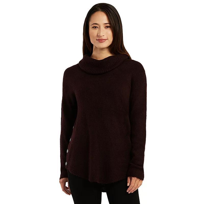 Womens AB Studio Fleck Cowlneck Tunic Sweater product image