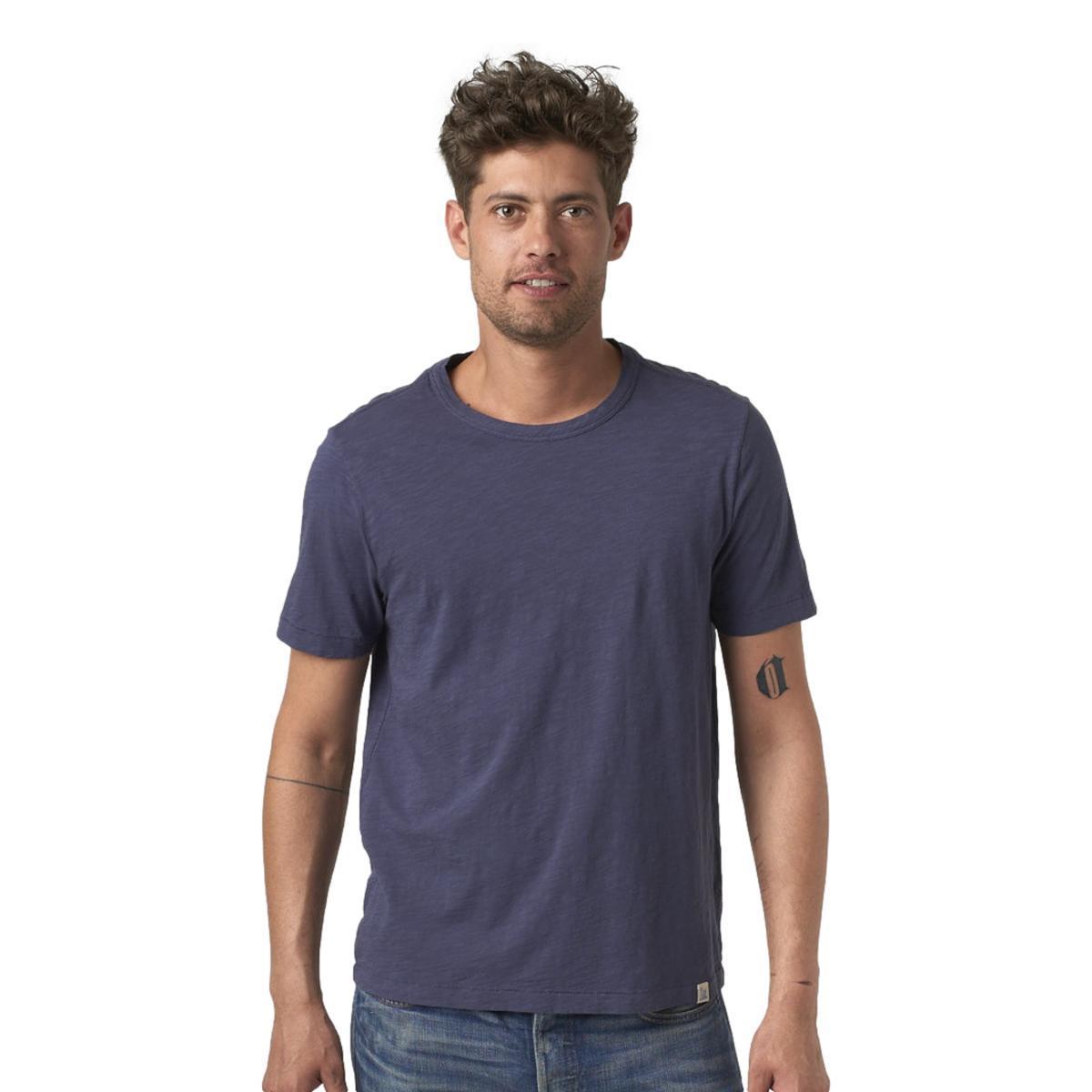 Pima Slub Cotton T-shirt, 5,8oz, relaxed fit Denim Blue Product Image