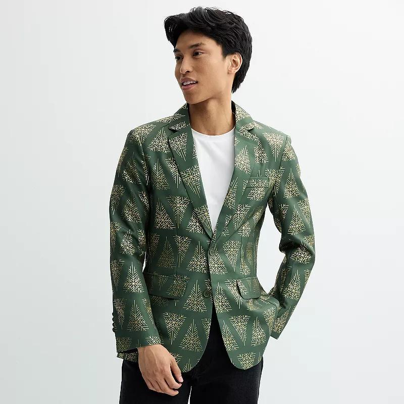 Mens Suitmeister Holiday Snowflake Tree Blazer Product Image