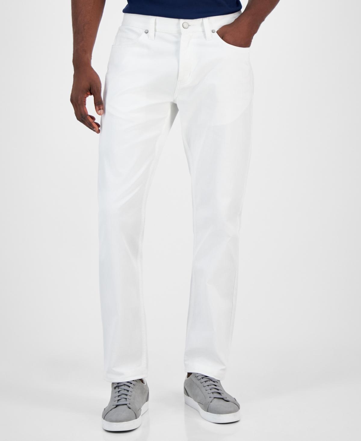 Alfani Mens Five-Pocket Straight-Fit Twill Pants, Created for Macys Product Image