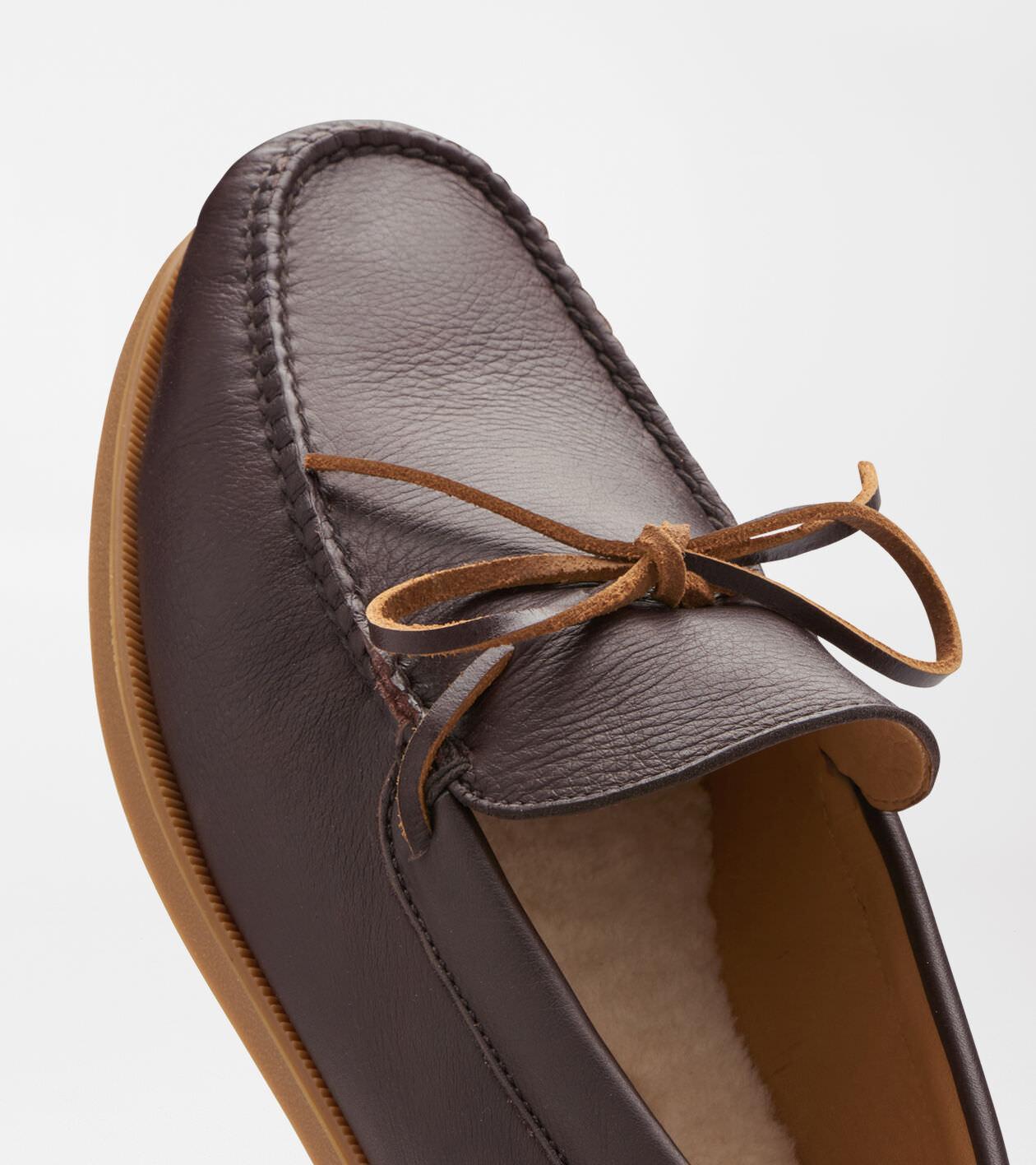 Peter Millar Excursionist Leather Boat Shoe (Chocolate) Men's Lace-up Boots Product Image