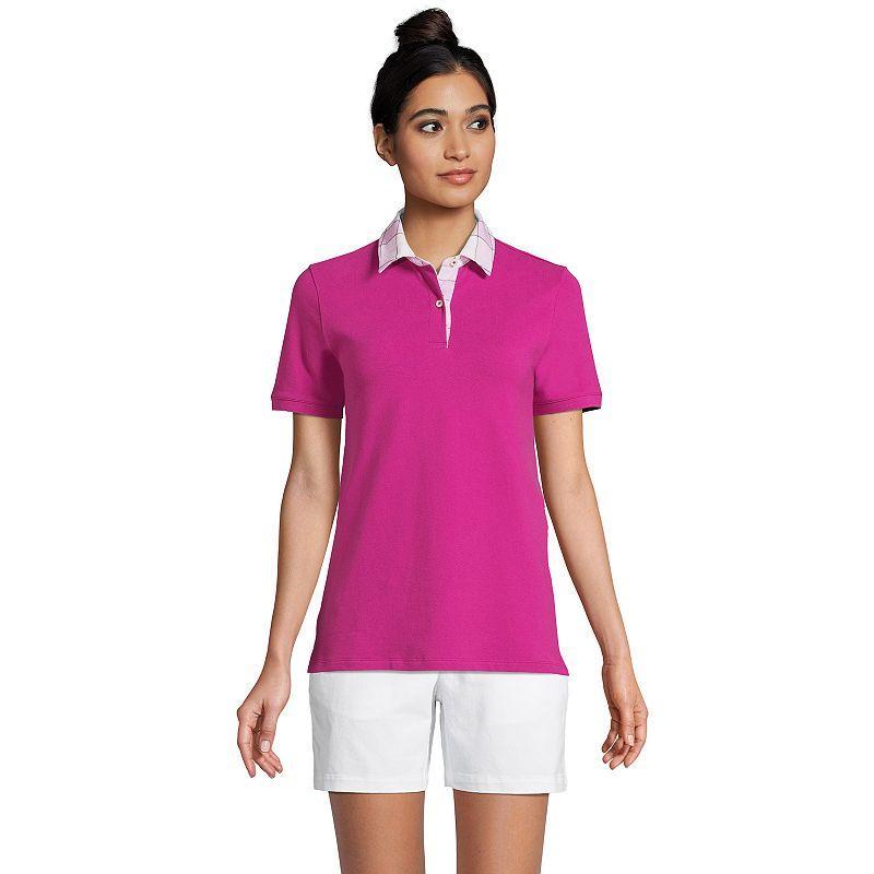 Petite Lands End Mesh Polo Shirt, Womens Product Image