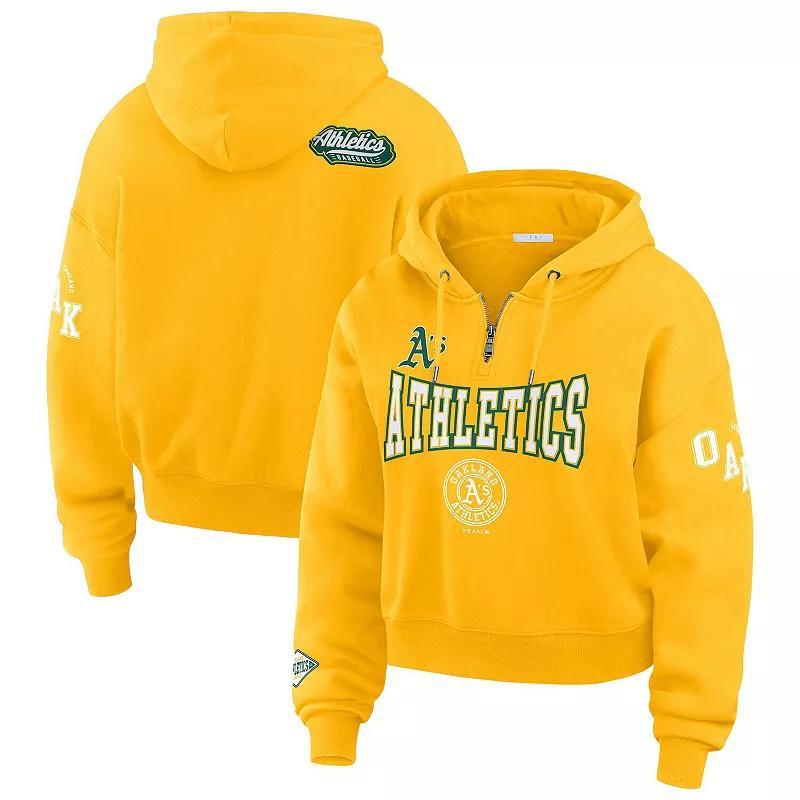 Womens WEAR by Erin Andrews Oakland Athletics Patch Quarter-Zip Hoodie product image