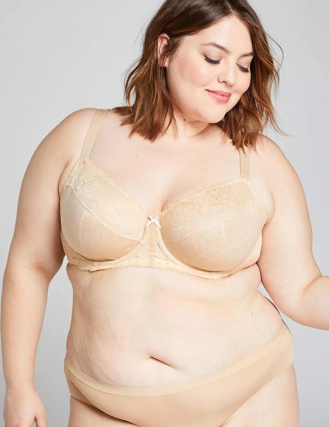 Unlined Balconette Bra with Lace Product Image