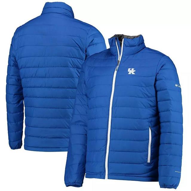 Mens Columbia Royal Kentucky Wildcats Powder Lite Omni-Heat Reflective Full-Zip Jacket Product Image