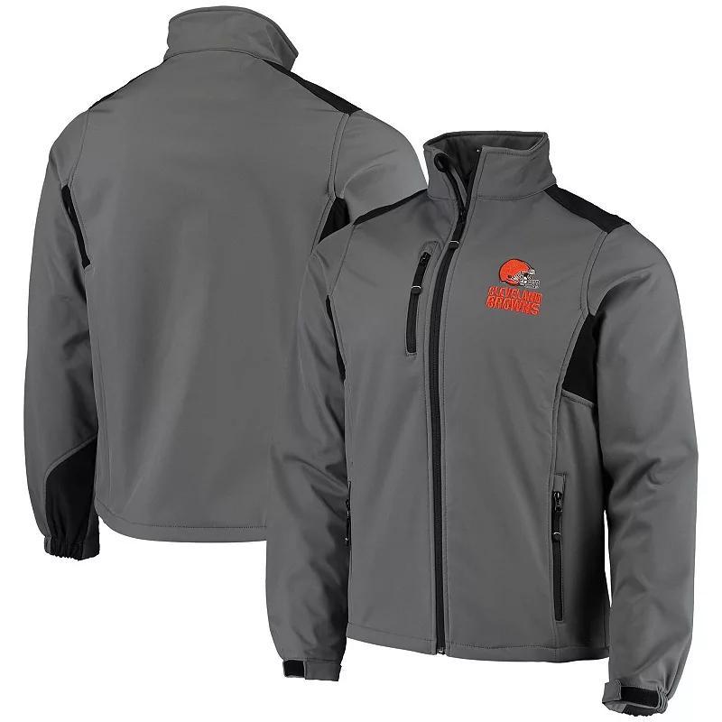 Mens Dunbrooke Charcoal Cleveland Browns Circle Softshell Fleece Full-Zip Jacket Product Image