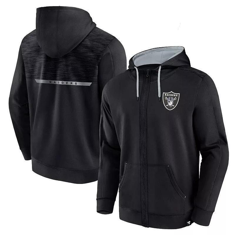 Mens Fanatics Branded Black Las Vegas Raiders Defender Evo Full-Zip Hoodie Product Image