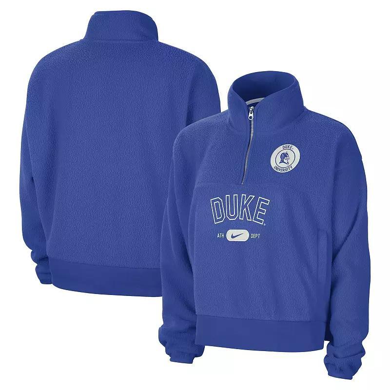 Womens Nike Royal Duke Devils Fly Fleece Quarter-Zip Jacket Product Image