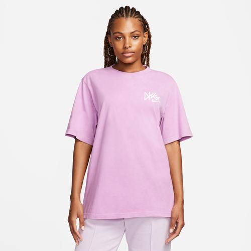 Nike Womens NSW Essential Phoenix Tag Up T-Shirt - Rush Fuchsia/White Product Image