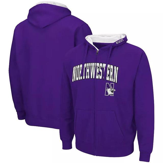 Mens Colosseum Northwestern Wildcats Arch & Logo 3.0 Full-Zip Hoodie Product Image