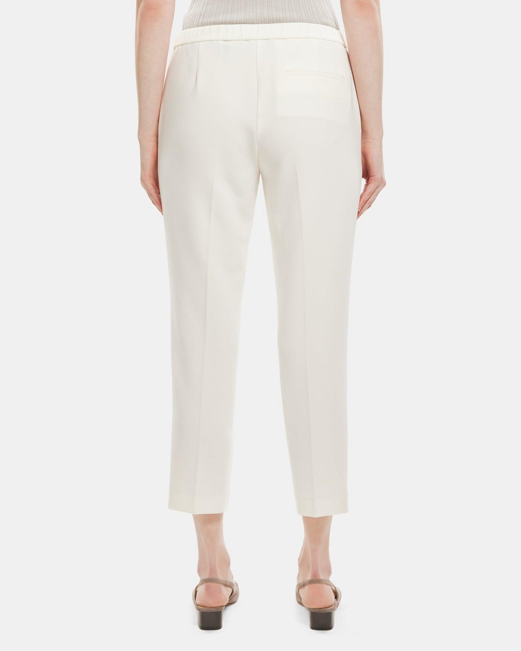 Cropped Slim Pull-On Pant in Crepe Product Image