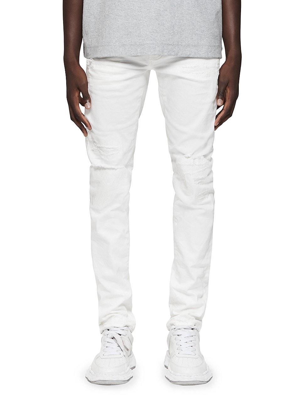 Mens P001 Distressed Stretch Skinny Jeans Product Image