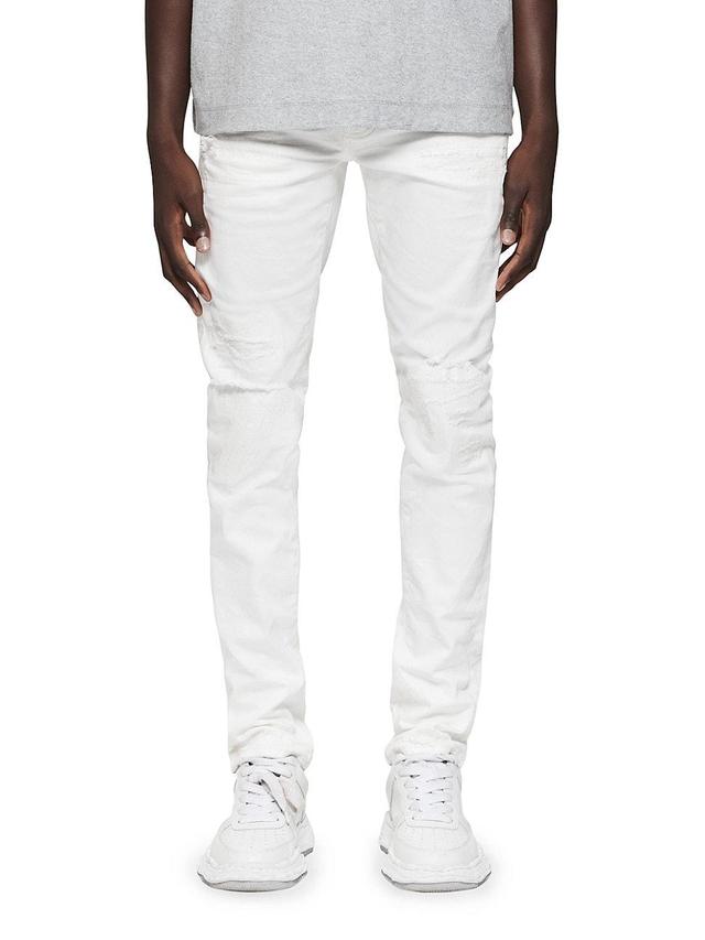 Mens P001 Distressed Stretch Skinny Jeans Product Image