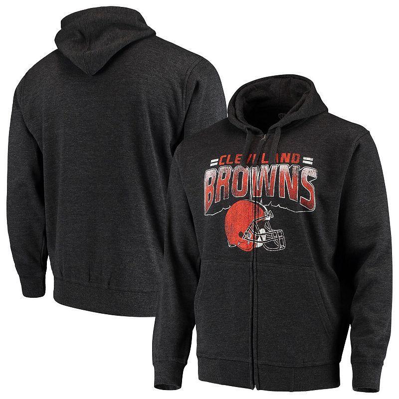 Mens G-III Sports by Carl Banks Charcoal Cleveland Browns Perfect Season Full-Zip Hoodie Product Image