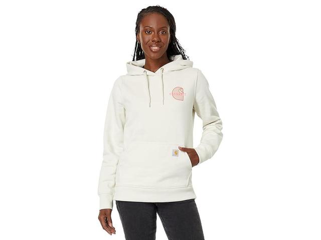 Carhartt Rain Defender Relaxed Fit Midweight Chest Graphic Sweatshirt (Malt) Women's Clothing Product Image