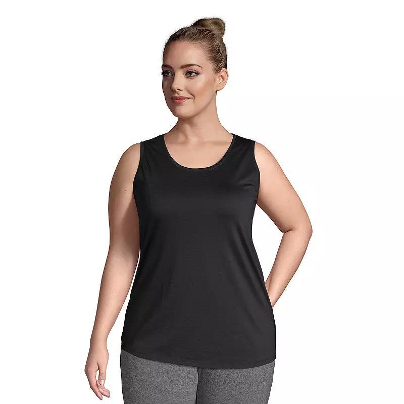 Plus Size Lands End Scoopneck Tunic Tank Top, Womens Product Image