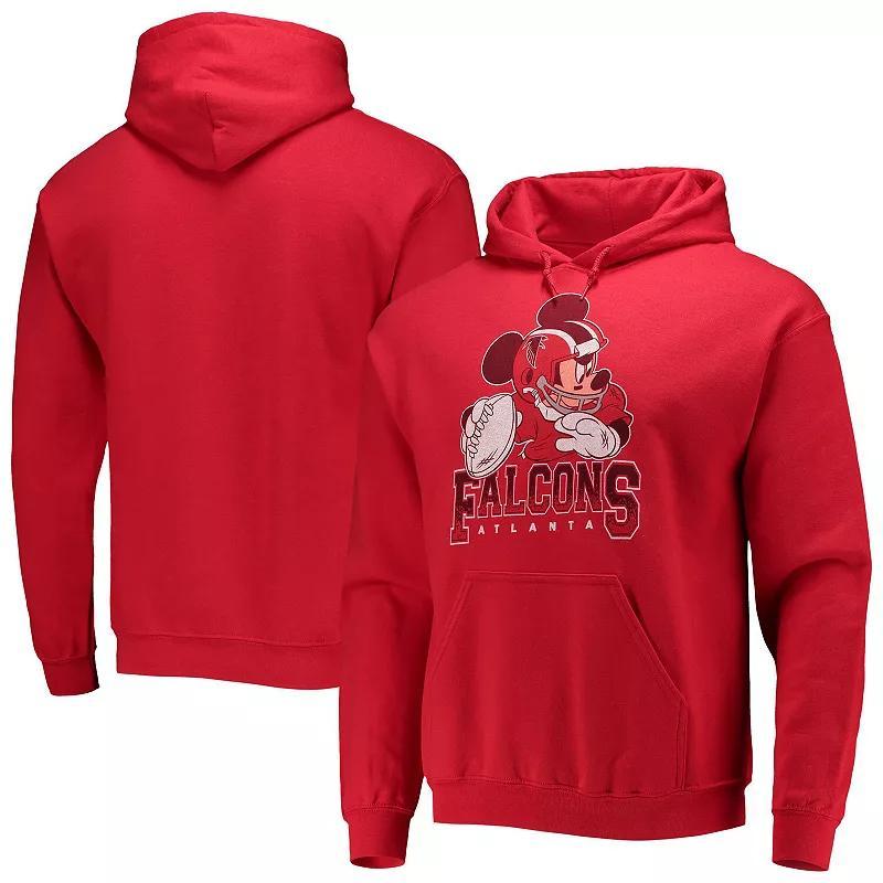 Mens Junk Food Atlanta Falcons Disney Mickey Quarterback Pullover Hoodie Product Image