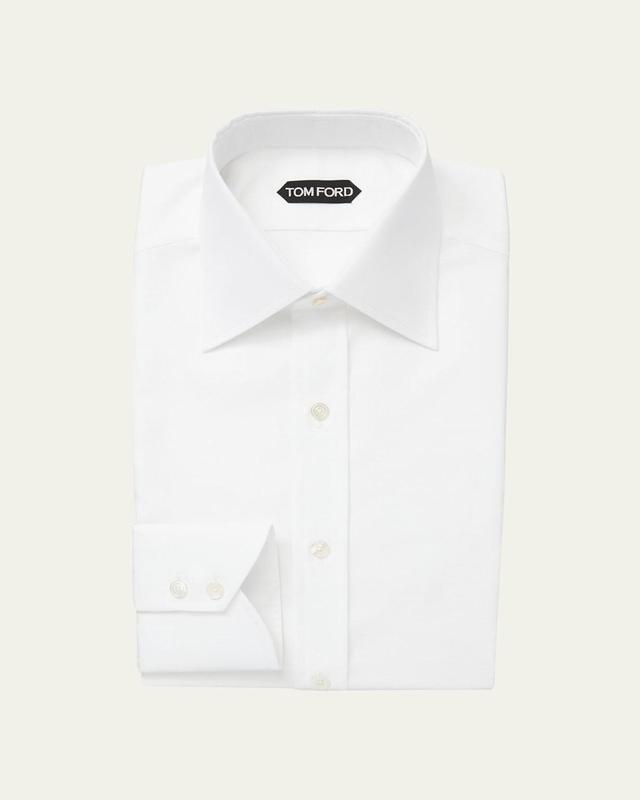 Mens Classic-Collar Poplin Dress Shirt Product Image