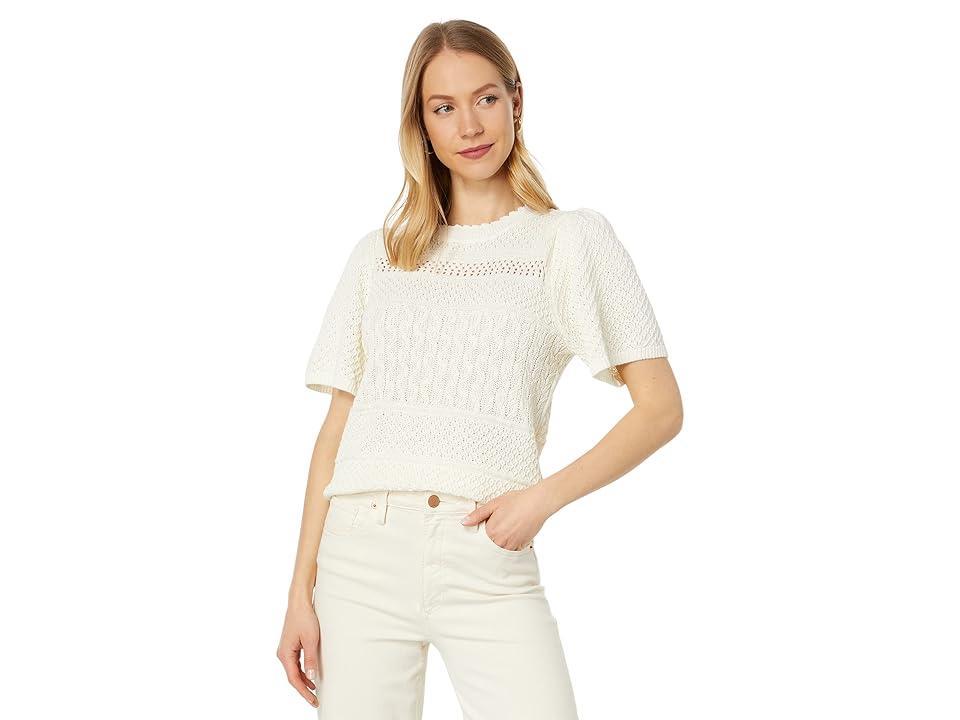 Lilla P Puff Sleeve Pullover Sweater (Bone) Women's Clothing Product Image