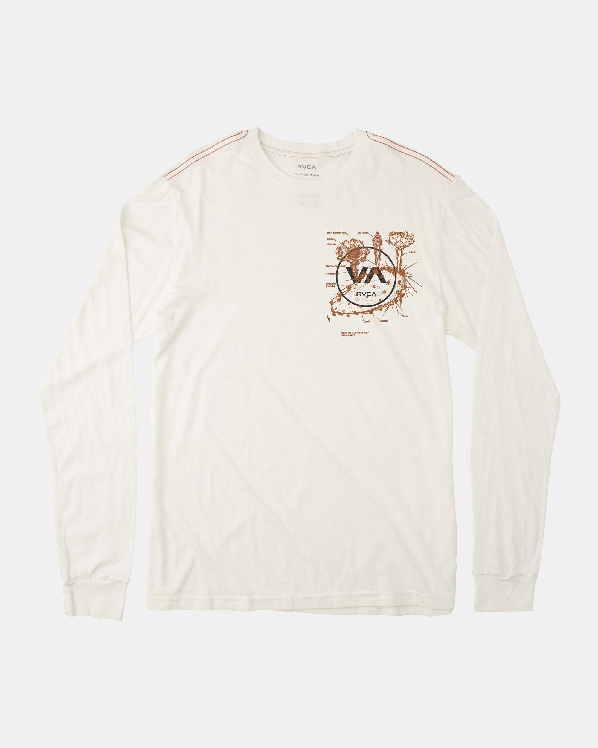 Cactuscea Long Sleeve T-shirt - Antique White Product Image