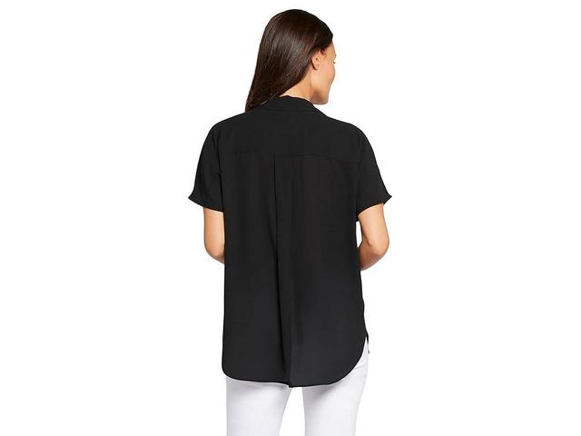 NYDJ Short Sleeve Becky Blouse (Optic ) Women's Clothing Product Image