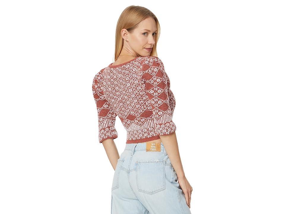 Free People Geo Floral Cardi (Orchid Cinnamon) Women's Sweater Product Image