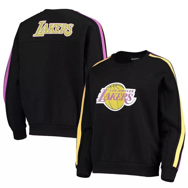 Womens The Wild Collective Los Angeles Lakers Perforated Logo Pullover Sweatshirt Product Image